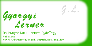 gyorgyi lerner business card